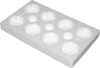 Blomsterbrett, runde hull, 8 hull / 12 cm, med bunn