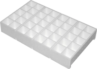 Blomsterbrett, firkant hull, 40 hull / 6 cm, 10-pakk