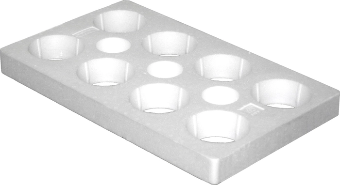 Blomsterbrett, runde hull, 8 hull / 12 cm, uten bunn