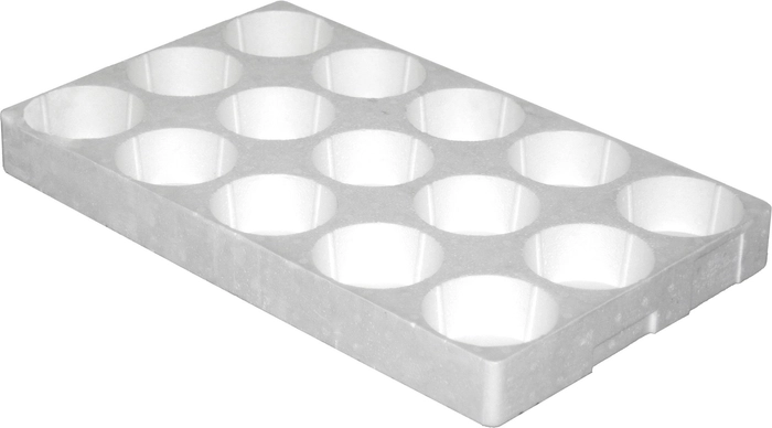 Blomsterbrett, runde hull, 15 hull / 11 cm, med bunn